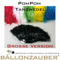 Tanzwedel schwarz Disco Cheerleader Karneval PomPom 220g Pom Pom