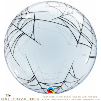 Folienballon Deco Bubble Spiders Web Transparent 60cm = 24inch