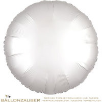 Folienballon Rund White Satin Luxe 45cm = 18inch