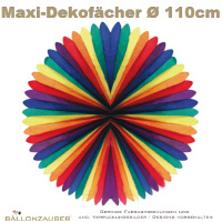 Dekofcher maxi 110cm bunt schwer entflammbar Karneval Fasching Dekofcher bunt