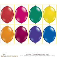 Qualatex Quicklinks Kettenballon diverse Farben kristall 33cm Umf. 105cm 12inch